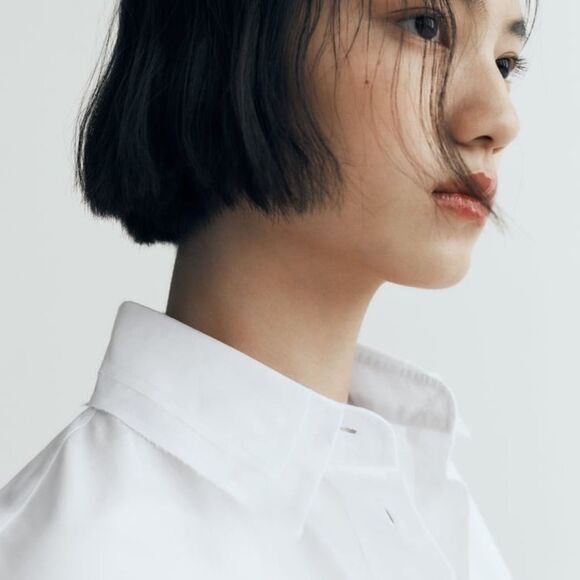 ZARA OVERSIZED POPLIN SHIRT RAW HEM - Picture 5 of 8